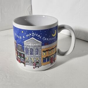 Russ Berrie Blue and White Christmas Mug